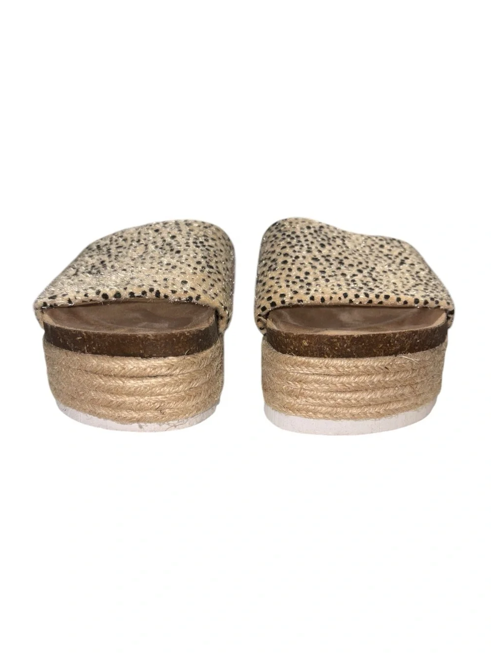 Dirty Laundry Pippa Platform Espadrille Sandals In Fuzzy Cheetah Print Size 8